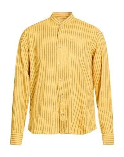 Boglioli Man Shirt Yellow Size 15 ¾ Linen