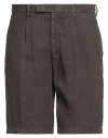 Boglioli Man Shorts & Bermuda Shorts Chocolate Brown Size 28 Linen