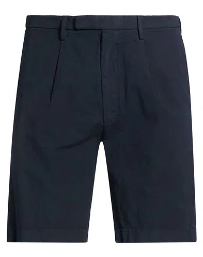 Boglioli Man Shorts & Bermuda Shorts Navy Size 32 Cotton, Linen, Elastane