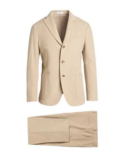 Boglioli Man Suit Beige Size 38 Cotton In Sand