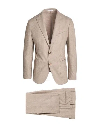 Boglioli Man Suit Beige Size 42 Virgin Wool, Polyamide, Acrylic, Cashmere, Elastane In Sand