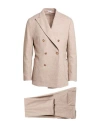 Boglioli Man Suit Beige Size 42 Wool, Polyamide, Silk, Polyester, Elastane In Beige