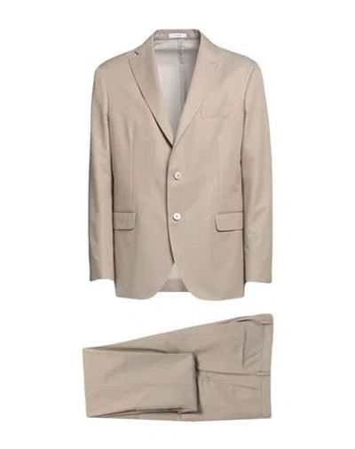 Boglioli Man Suit Beige Size 46 Wool, Cotton