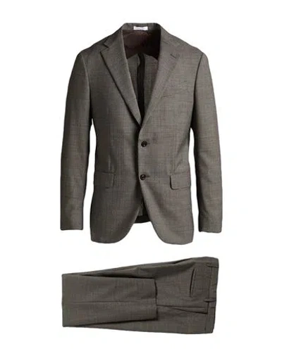 Boglioli Man Suit Black Size 38 Virgin Wool In Gray
