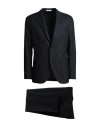 Boglioli Man Suit Black Size 36 Virgin Wool, Elastane