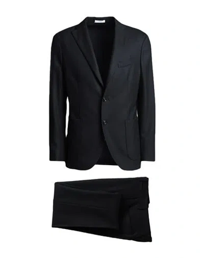Boglioli Man Suit Black Size 46 Virgin Wool, Elastane