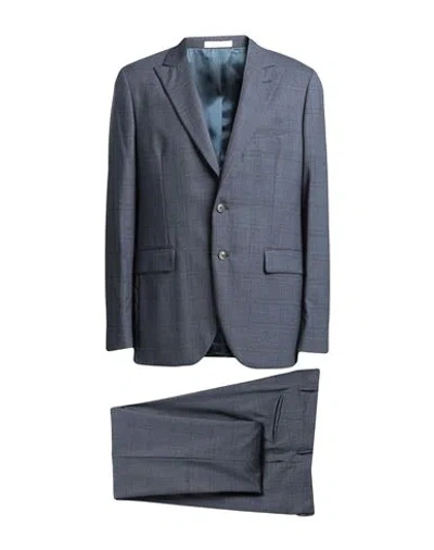 Boglioli Man Suit Blue Size 34 Virgin Wool