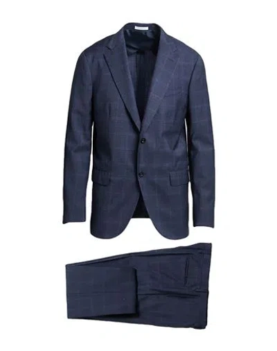 Boglioli Man Suit Blue Size 42 Virgin Wool