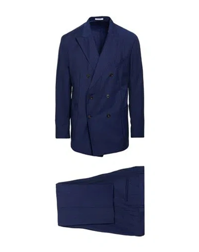 Boglioli Man Suit Blue Size 46 Virgin Wool