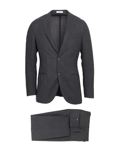 Boglioli Man Suit Charcoal Size 34 Virgin Wool In Gray