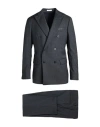 Boglioli Man Suit Charcoal Size 38 Virgin Wool In Gray