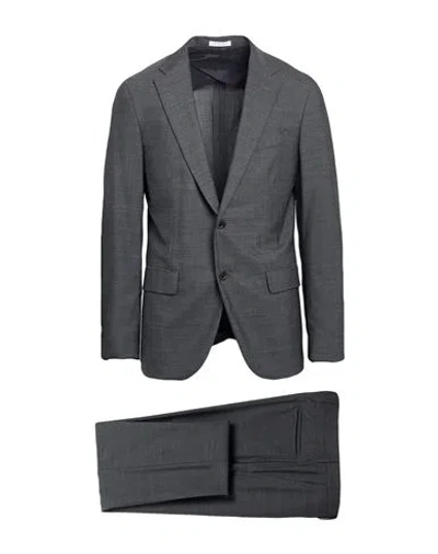 Boglioli Man Suit Charcoal Size 40 Virgin Wool In Gray
