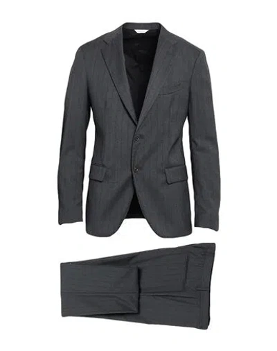 Boglioli Man Suit Charcoal Size 40 Virgin Wool In Grey