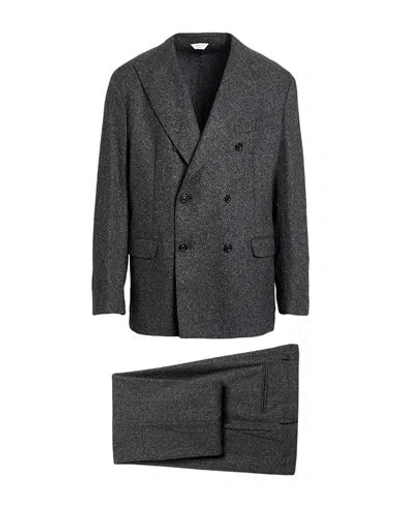 Boglioli Man Suit Charcoal Size 40 Virgin Wool, Polyamide, Silk, Polyester, Elastane In Gray