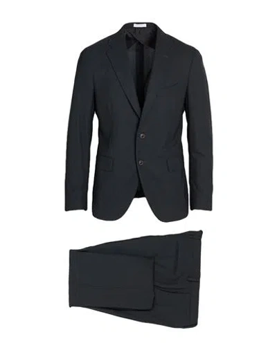 Boglioli Man Suit Charcoal Size 44 Virgin Wool In Blue
