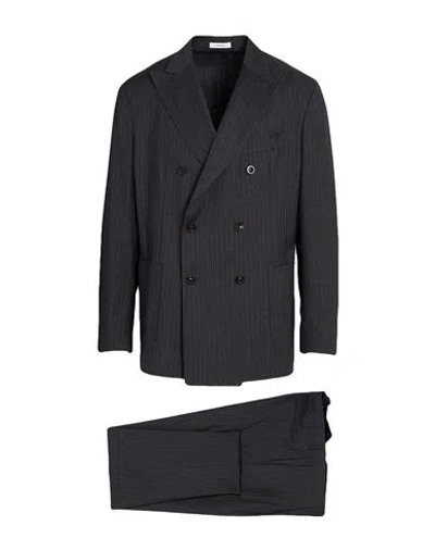 Boglioli Man Suit Charcoal Size 44 Virgin Wool In Gray