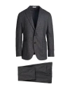 Boglioli Man Suit Charcoal Size 44 Virgin Wool, Polyamide, Silk, Polyester, Elastane In Gray