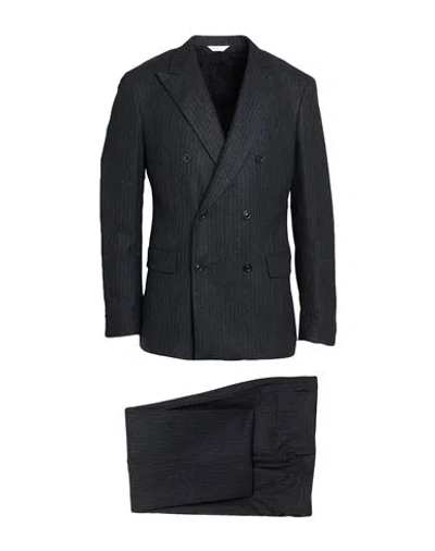 Boglioli Man Suit Charcoal Size 44 Virgin Wool, Polyester, Elastane In Gray