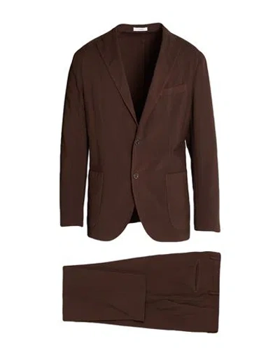 Boglioli Man Suit Chocolate Brown Size 42 Virgin Wool