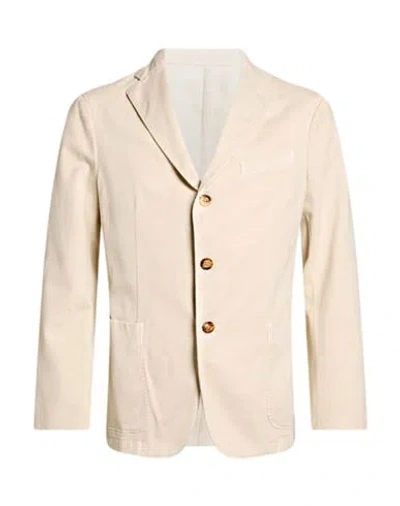 Boglioli Man Suit Cream Size 42 Cotton, Elastane In Neutral