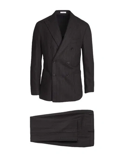 Boglioli Man Suit Dark Brown Size 38 Virgin Wool