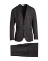 Boglioli Man Suit Dark Brown Size 38 Virgin Wool, Elastane In Gray