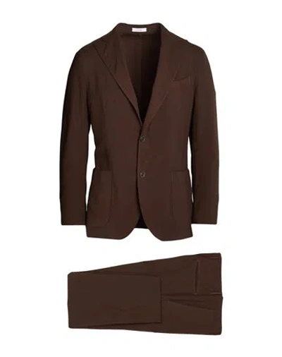 Boglioli Man Suit Dark Brown Size 44 Virgin Wool