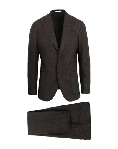 Boglioli Man Suit Dark Brown Size 44 Virgin Wool
