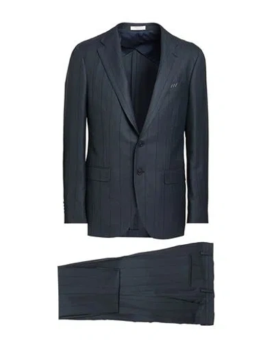 Boglioli Man Suit Dark Green Size 38 Wool, Polyamide