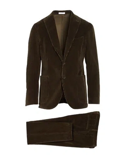 Boglioli Man Suit Dark Green Size 40 Cotton