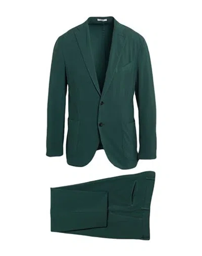Boglioli Man Suit Dark Green Size 40 Virgin Wool