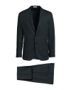 Boglioli Man Suit Midnight Blue Size 48 Virgin Wool In Green