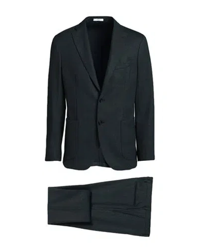 BOGLIOLI BOGLIOLI MAN SUIT DARK GREEN SIZE 40 VIRGIN WOOL, ELASTANE