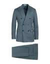 Boglioli Man Suit Deep Teal Size 40 Virgin Wool In Green