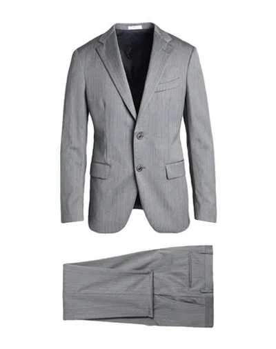 Boglioli Man Suit Grey Size 38 Virgin Wool In Gray
