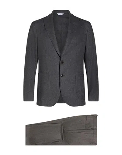 Boglioli Man Suit Grey Size 42 Virgin Wool In Black