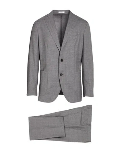 Boglioli Man Suit Grey Size 44 Virgin Wool In Gray