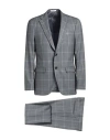 Boglioli Man Suit Grey Size 46 Virgin Wool In Grey