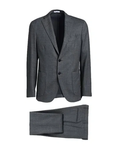 Boglioli Man Suit Grey Size 46 Virgin Wool, Elastane In Brown