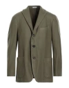Boglioli Man Suit Jacket Military Green Size 44 Cashmere In Green