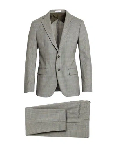 Boglioli Man Suit Khaki Size 38 Virgin Wool In Gray