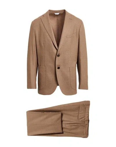 Boglioli Man Suit Light Brown Size 40 Virgin Wool