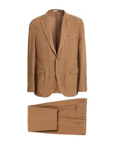 Boglioli Man Suit Light Brown Size 42 Linen