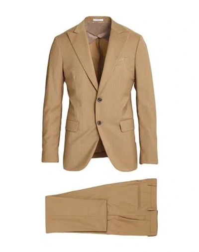 Boglioli Man Suit Light Brown Size 44 Virgin Wool