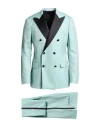 Boglioli Man Suit Light Green Size 40 Virgin Wool, Silk In Green