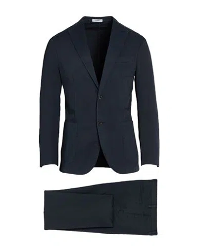 BOGLIOLI BOGLIOLI MAN SUIT MIDNIGHT BLUE SIZE 36 COTTON, ELASTANE