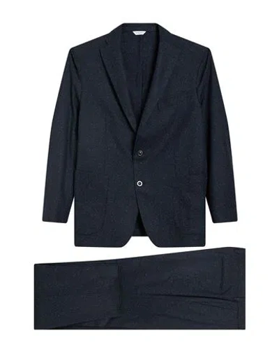 Boglioli Man Suit Midnight Blue Size 36 Virgin Wool, Polyamide, Silk, Polyester, Elastane In Yellow