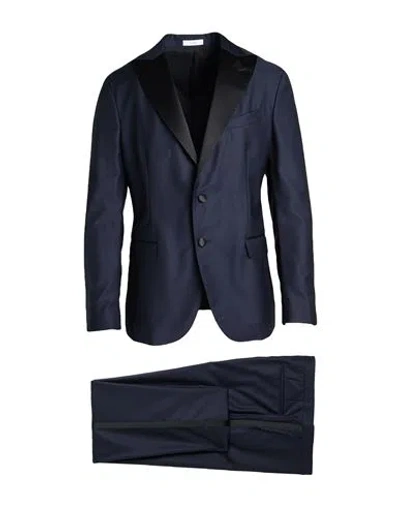 Boglioli Man Suit Midnight Blue Size 38 Virgin Wool, Elastane