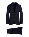 Boglioli Man Suit Midnight Blue Size 38 Wool, Elastane In Blue