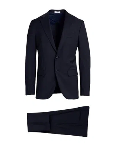 Boglioli Man Suit Midnight Blue Size 38 Wool, Elastane